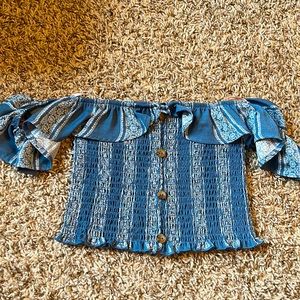 Off Shoulder Crop Top